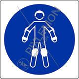 Cartello alluminio cm 12x12 indossare protezioni per pattinaggio - wear protective roller sport equipment