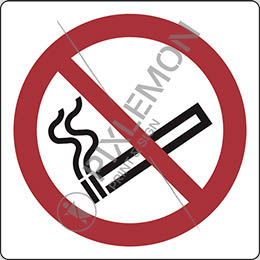 Cartello adesivo cm 4x4 vietato fumare - no smoking
