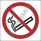 Cartello adesivo cm 4x4 vietato fumare - no smoking