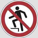 Cartello alluminio diametro cm 10 no stepping on surface