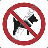 Cartello alluminio cm 20x20 vietato accesso ai cani - no dogs