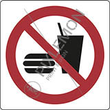 Cartello alluminio cm 12x12 vietato mangiare e bere - no eating or drinking