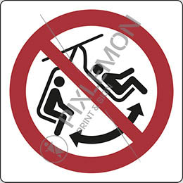 Cartello alluminio cm 35x35 non dondolare la sedia - do not swing the chair