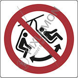 Cartello alluminio cm 12x12 non dondolare la sedia - do not swing the chair