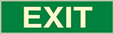 Cartello adesivo luminescente cm 35x12,5 exit