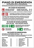 Cartello alluminio cm 50x35 piano di emergenza istruzioni per il personale