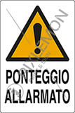 Cartello alluminio cm 30x20 ponteggio allarmato