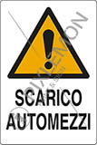 Cartello alluminio cm 70x50 scarico automezzi