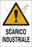 Cartello alluminio cm 30x20 scarico industriale