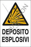 Cartello alluminio cm 50x35 deposito esplosivi