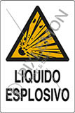 Cartello alluminio cm 30x20 liquido esplosivo