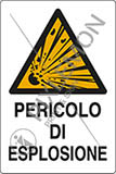 Cartello alluminio cm 30x20 pericolo di esplosione