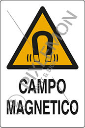 Cartello alluminio cm 18x12 campo magnetico