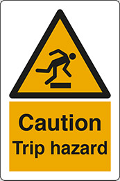 Adesivo cm 40x30 caution trip hazard