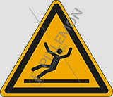 Cartello adesivo lato cm 10 warning: slippery surface