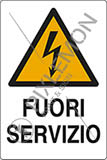 Cartello alluminio cm 18x12 fuori servizio