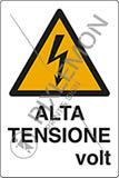 Cartello alluminio cm 30x20 alta tensione volt