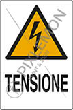 Cartello adesivo cm 18x12 tensione