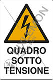 Cartello adesivo cm 6x4 quadro sotto tensione