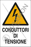 Cartello alluminio cm 18x12 conduttori di tensione