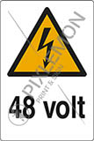 Cartello alluminio cm 30x20 48 volt