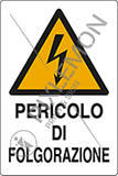 Cartello alluminio cm 30x20 pericolo di folgorazione