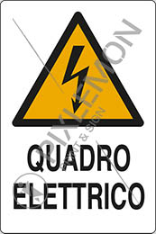 Cartello adesivo cm 6x4 quadro elettrico