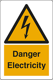 Adesivo cm 40x30 danger electricity