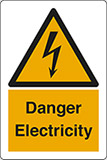 Adesivo cm 30x20 danger electricity