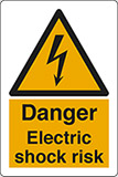 Adesivo cm 30x20 danger electric shock risk