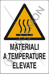 Cartello alluminio cm 30x20 materiali a temperature elevate