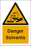 Adesivo cm 30x20 danger solvents