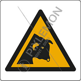 Cartello adesivo cm 20x20 avvertimento: toro - warning; bull