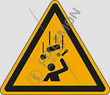 Cartello adesivo cm 10 warning: falling objects