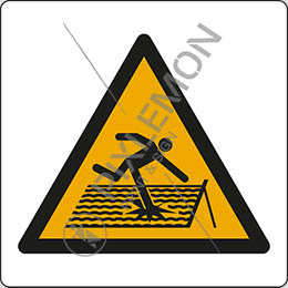 Cartello alluminio cm 12x12 avvertimento: tetto fragile - warning; fragile roof