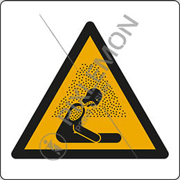 Cartello alluminio cm 35x35 attenzione atmosfera asfissiante - warning; asphyxiating atmosphere