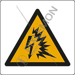 Cartello alluminio cm 35x35 avviso; arco elettrico - warning; arc flash