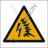 Cartello adesivo cm 8x8 avviso; arco elettrico - warning; arc flash 