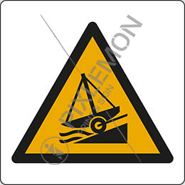 Cartello alluminio cm 35x35 attenzione; scivolamento - warning; slipway