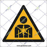 Cartello alluminio cm 20x20 attenzione; sostanza o miscela pericolosa per la salute - warning; substance or mixture presenting a health hazard