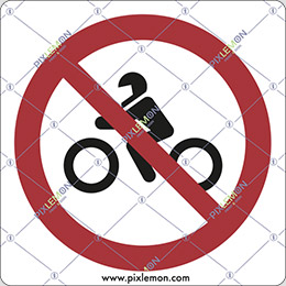 Oznaka aluminij cm 20x20 prepovedano vstop za motorna kolesa