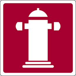Oznaka nalepka cm 12x12 hidrant