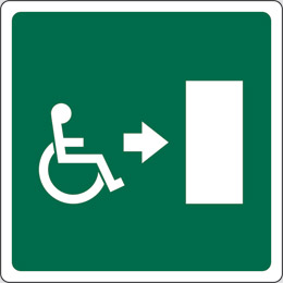 Oznaka aluminij cm 20x20 izhod za invalide desno