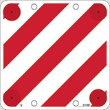 Valovita oznaka cm 50x50 za označevanje štrlečega tovora z odsevnimi elementi