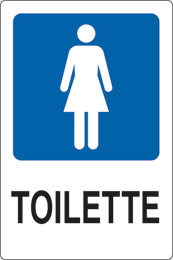 Oznaka nalepka cm 18x12 toilette ženske