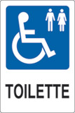 Oznaka nalepka cm 18x12 toilette invalidi moški in ženske