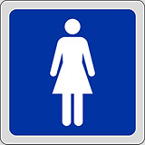 Oznaka nalepka cm 8x8 wc ženske