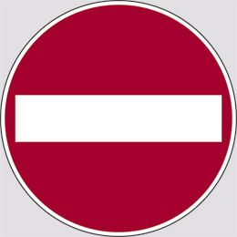 Oznaka nalepka premer cm 10 prepovedan promet v eno smer, prepovedan vstop