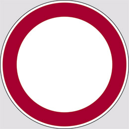 Oznaka nalepka premer cm 30 prepovedan promet v obeh smereh