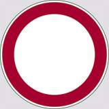Oznaka nalepka premer cm 30 prepovedan promet v obeh smereh